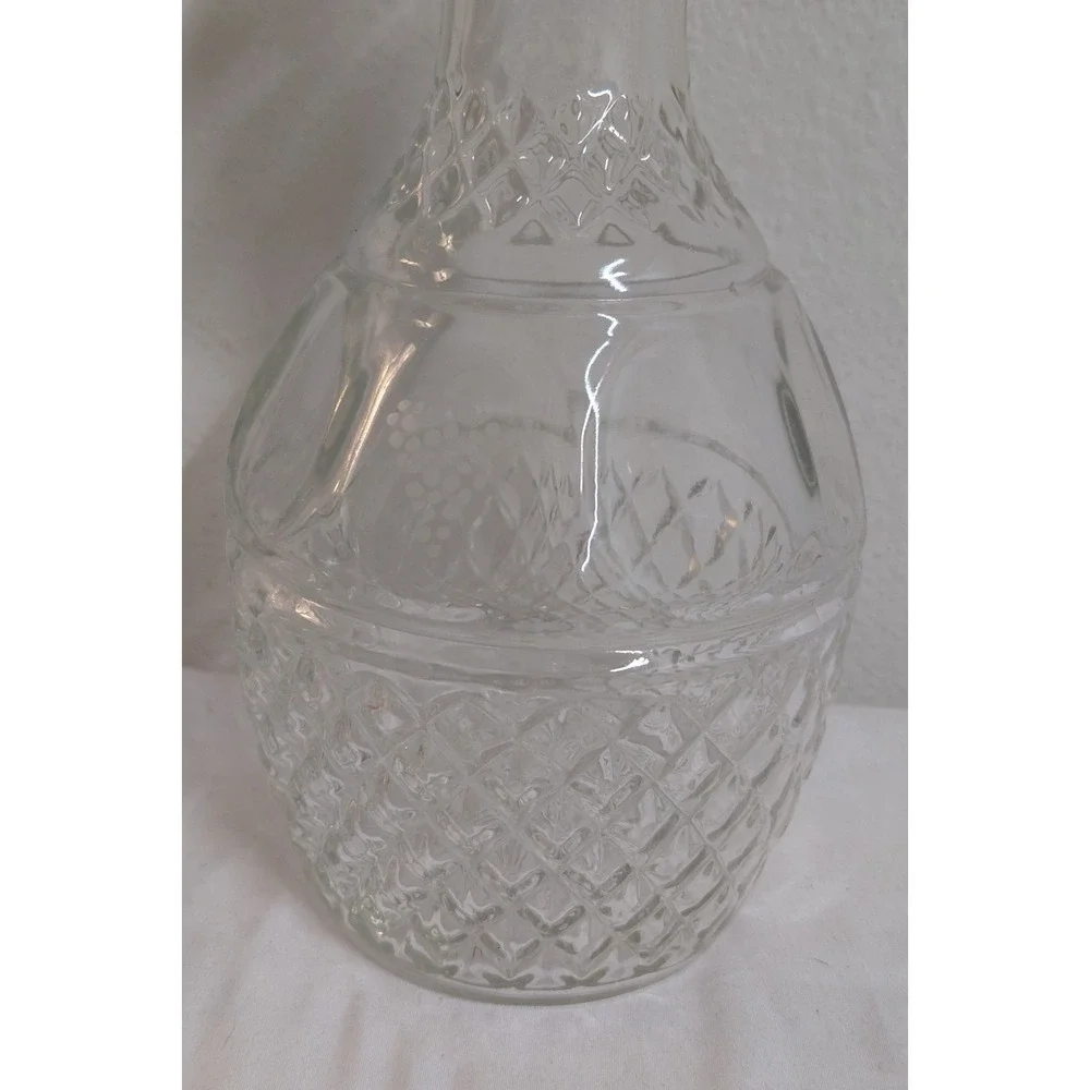 Vintage Princess House Heritage Glass Wine Whiskey Decanters with Stoppers